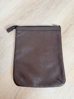 NWOT NEW Jack Spade New York Leather Pouch Clutch Bag S363 Canvas Lined